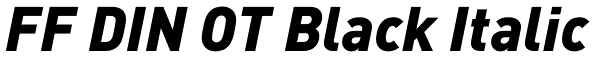 FF DIN OT Black Italic Font