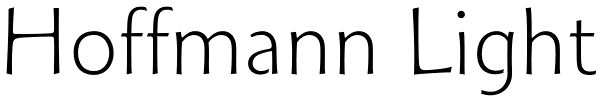 Hoffmann Light Font