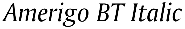 Amerigo BT Italic Font