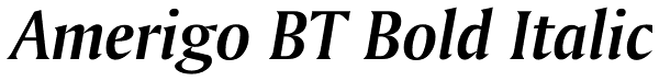 Amerigo BT Bold Italic Font