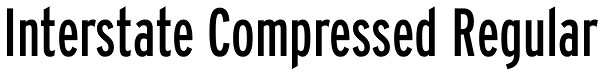 Interstate Compressed Regular Font