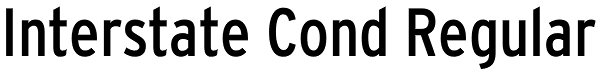 Interstate Cond Regular Font