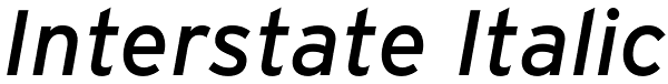 Interstate Italic Font