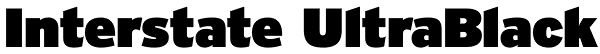 Interstate UltraBlack Font