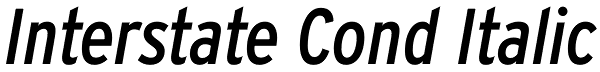 Interstate Cond Italic Font