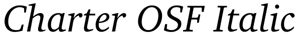 Charter OSF Italic Font