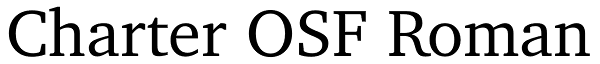 Charter OSF Roman Font