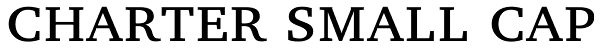 Charter Small Cap Font