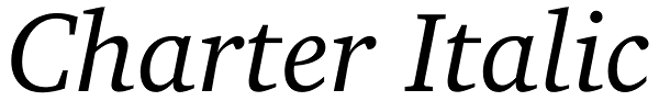 Charter Italic Font