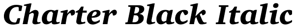 Charter Black Italic Font