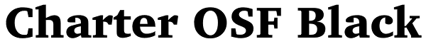 Charter OSF Black Font