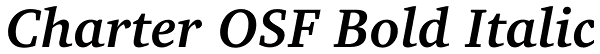 Charter OSF Bold Italic Font