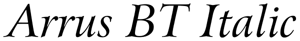 Arrus BT Italic Font