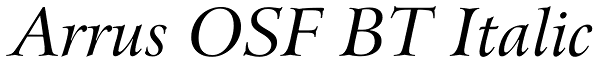 Arrus OSF BT Italic Font