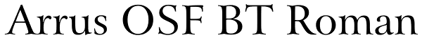 Arrus OSF BT Roman Font