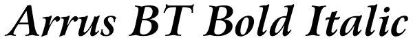 Arrus BT Bold Italic Font