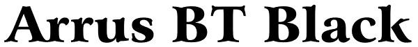 Arrus BT Black Font