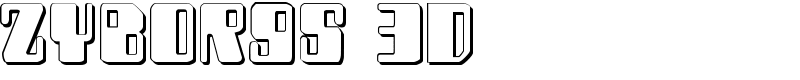 Zyborgs 3D Font