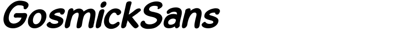 GosmickSans  Font