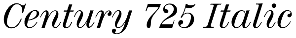 Century 725 Italic Font