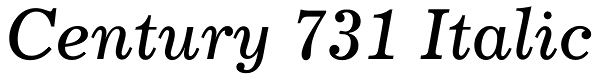 Century 731 Italic Font