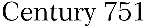 Century 751 Font