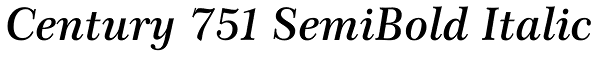 Century 751 SemiBold Italic Font