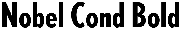 Nobel Cond Bold Font