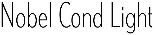 Nobel Cond Light Font