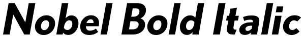 Nobel Bold Italic Font