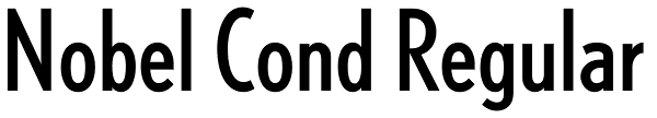 Nobel Cond Regular Font