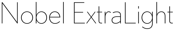 Nobel ExtraLight Font