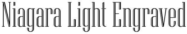 Niagara Light Engraved Font