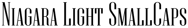 Niagara Light SmallCaps Font