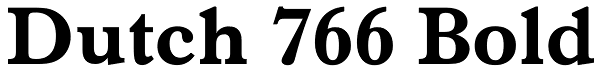 Dutch 766 Bold Font