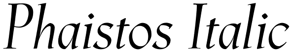 Phaistos Italic Font