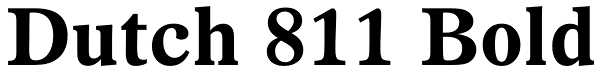 Dutch 811 Bold Font