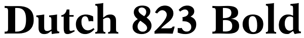 Dutch 823 Bold Font