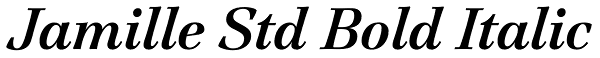 Jamille Std Bold Italic Font
