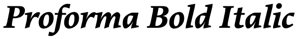 Proforma Bold Italic Font