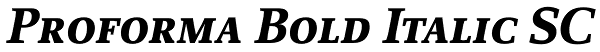 Proforma Bold Italic SC Font