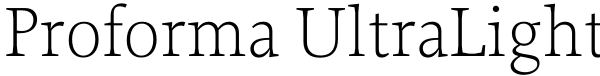 Proforma UltraLight Font