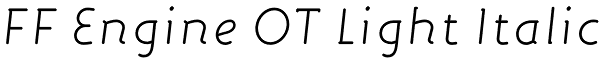 FF Engine OT Light Italic Font