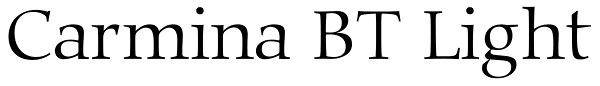 Carmina BT Light Font