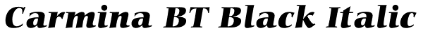 Carmina BT Black Italic Font