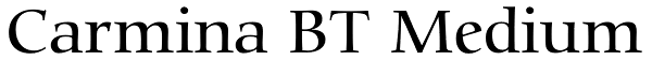 Carmina BT Medium Font