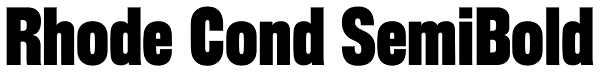 Rhode Cond SemiBold Font