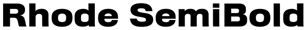 Rhode SemiBold Font