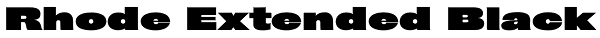 Rhode Extended Black Font