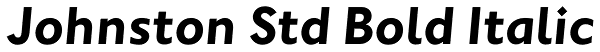 Johnston Std Bold Italic Font